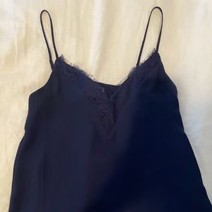 Socialite Navy Camisole with lace detail
